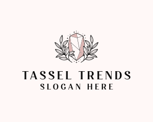 Crystal Wreath  Jewel logo design