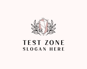 Crystal Wreath  Jewel logo design