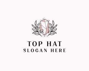 Crystal Wreath  Jewel logo design