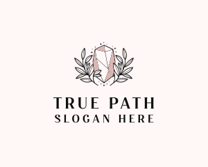 Crystal Wreath  Jewel logo design