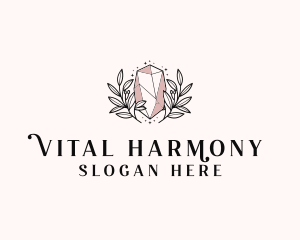 Crystal Wreath  Jewel logo design