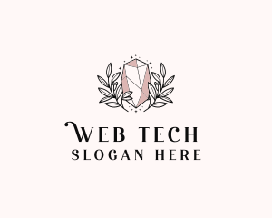 Crystal Wreath  Jewel logo design