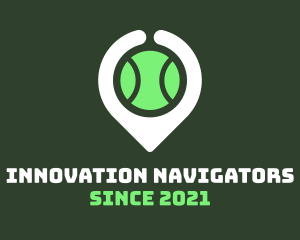 Tennis Ball Location Pin  logo design