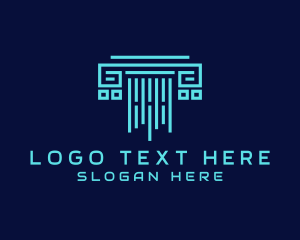 Tech Pillar Letter T logo