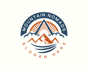 Mountain Peak Hiking logo design