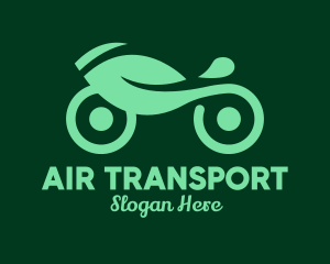 Green Eco Motorcycle Delivery logo design