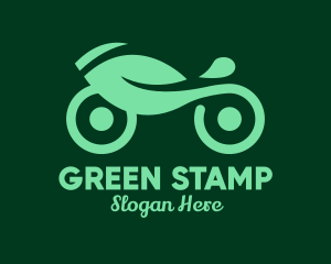 Green Eco Motorcycle Delivery logo design