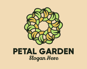 Organic Leafy Wreath  logo design