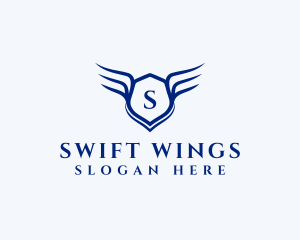 Armor Wings Shield logo design