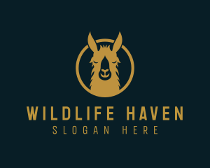 Llama Animal Wildlife logo design