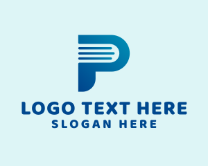 Digital Book Letter P logo