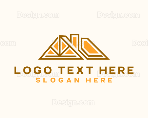 Geometric Roof Cabin Logo