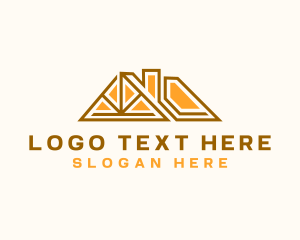 Cabin - Geometric Roof Cabin logo design