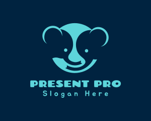 Cute Cartoon Elephant  Logo