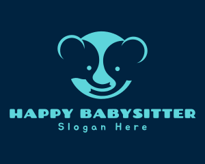 Cute Cartoon Elephant  logo design