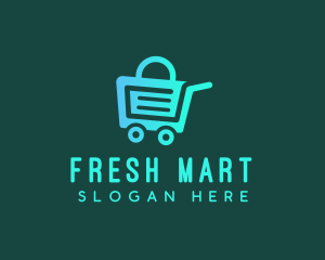 Grocery Market Cart  logo design