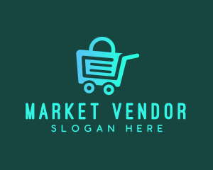 Grocery Market Cart  logo design