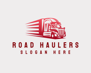 Logistics Truck Transportation logo design