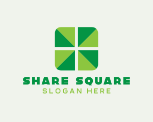 Green Cross Square logo design