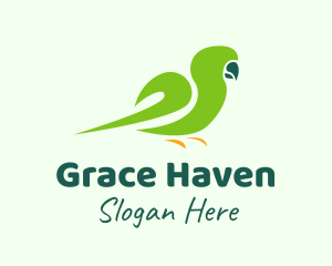 Green Parakeet Bird  Logo