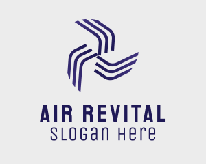 Abstract Fan Ventilation logo design