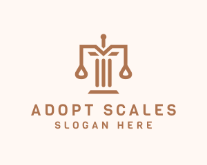 Column Judiciary Scale logo design