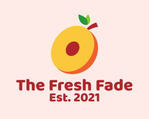 Fresh Peach Slice  logo design