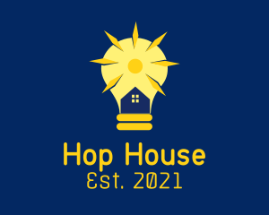 Solar Bulb House  logo design