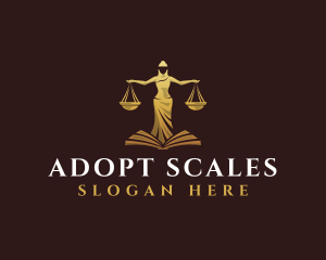 Female Law Scale logo design