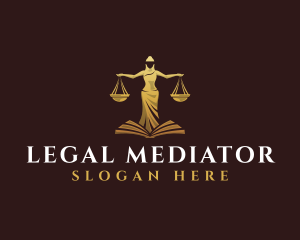 Female Law Scale logo design