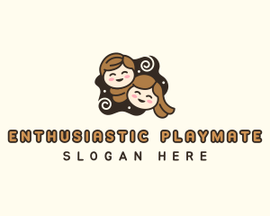 Boy Girl Kindergarten logo design