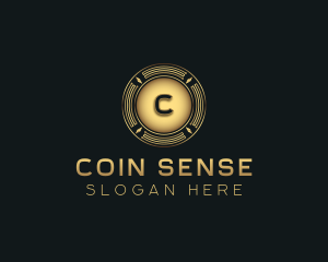 Cryptocurrency Coin Banking logo design