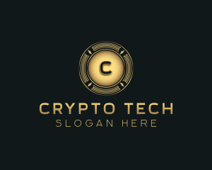 Cryptocurrency Coin Banking logo design