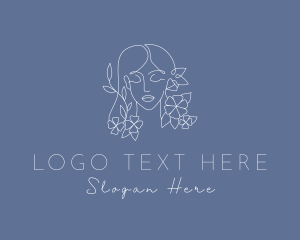 Floral Hairdressing Lady logo