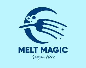 Blue Moon Broomstick logo design