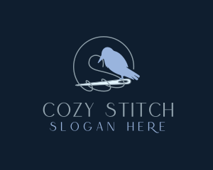 Bird Sewing Needle logo design