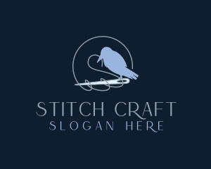 Bird Sewing Needle logo design