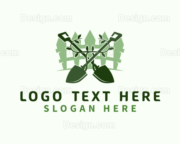 Plant Shovel Garden Logo