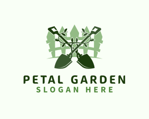 Plant Shovel Garden logo design