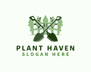 Plant Shovel Garden logo design