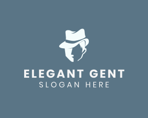 Gentleman Fedora Hat logo