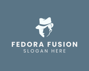 Gentleman Fedora Hat logo