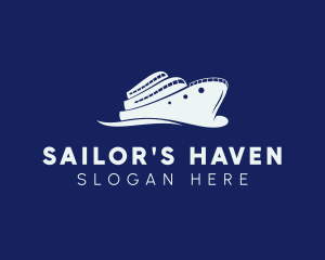 Vacation Cruise Ship logo design