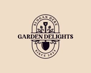 Garden Plant Shovel logo design