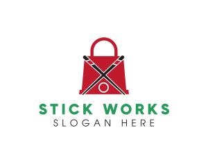 Billiards Shopping Bag logo design