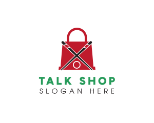 Billiards Shopping Bag logo design