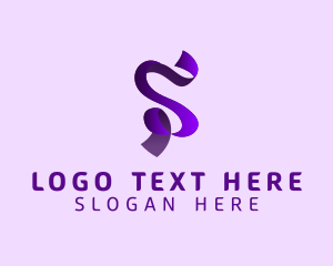 Modern Elegant Ribbon Letter S logo