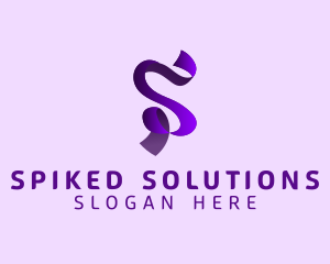 Modern Elegant Ribbon Letter S logo design