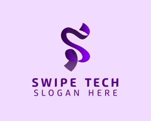 Modern Elegant Ribbon Letter S logo design