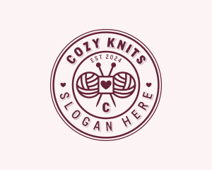 Knitting Crochet Yarn logo design